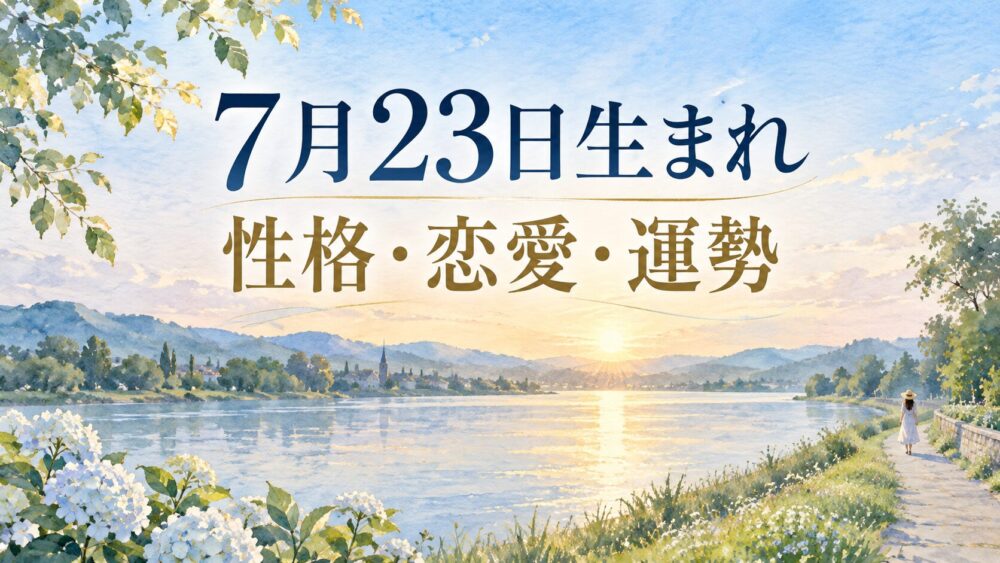 7月23日生まれの性格・恋愛・相性・運勢・有名人を徹底解説!【誕生日占い】