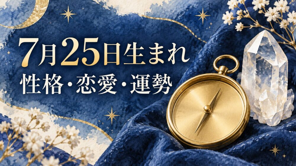 7月25日生まれの性格・恋愛・相性・運勢・有名人を徹底解説!【誕生日占い】