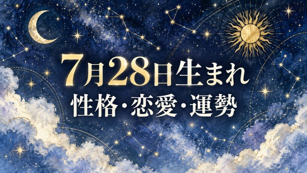 7月28日生まれの性格・恋愛・相性・運勢・有名人を徹底解説!【誕生日占い】