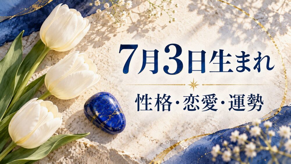 7月3日生まれの性格・恋愛・相性・運勢・有名人を徹底解説！【誕生日占い】