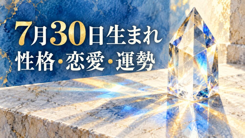 7月30日生まれの性格・恋愛・相性・運勢・有名人を徹底解説!【誕生日占い】
