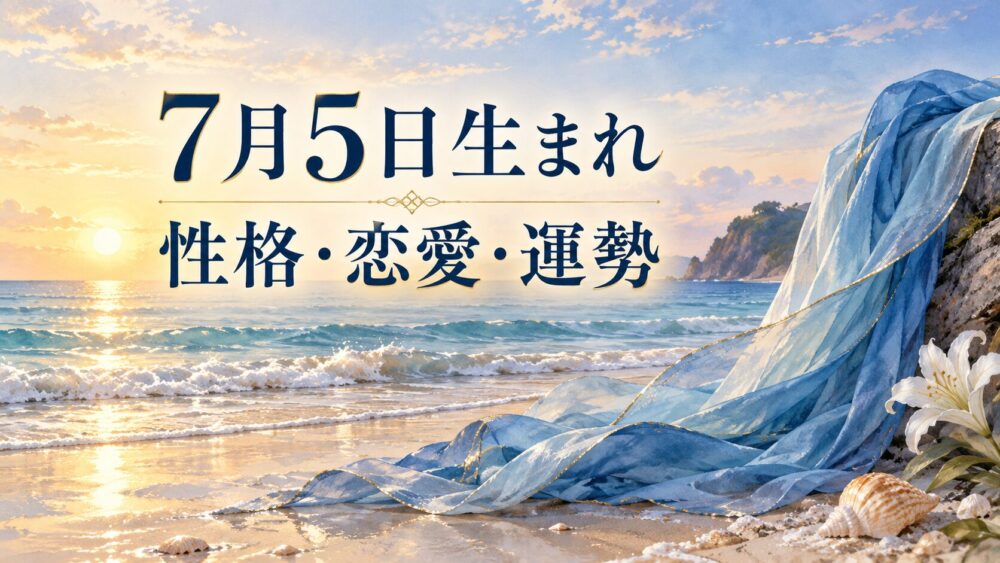 7月5日生まれの性格・恋愛・相性・運勢・有名人を徹底解説!【誕生日占い】