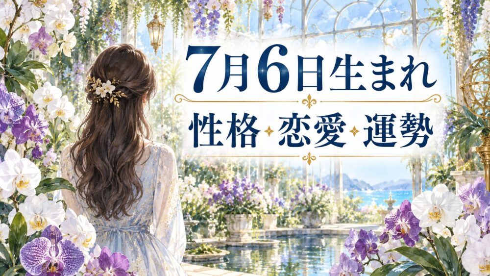 7月6日生まれの性格・恋愛・相性・運勢・有名人を徹底解説!【誕生日占い】
