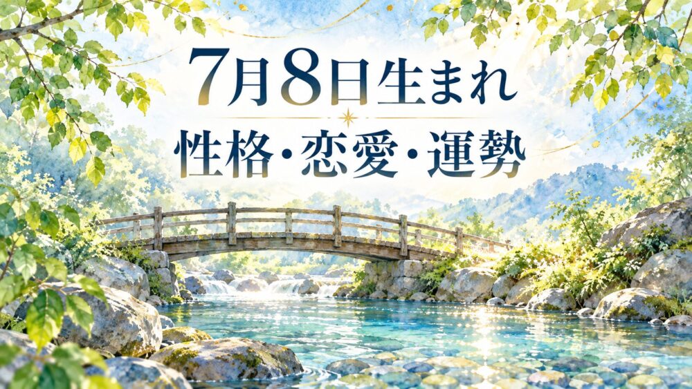 7月8日生まれの性格・恋愛・相性・運勢・有名人を徹底解説!【誕生日占い】