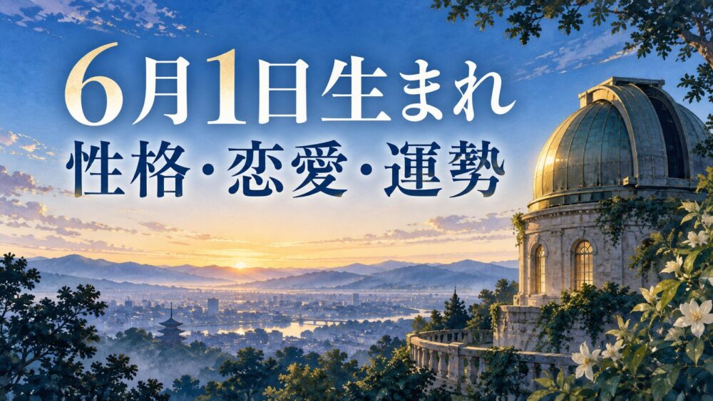 6月1日生まれの性格・恋愛・相性・運勢・有名人を徹底解説！【誕生日占い】