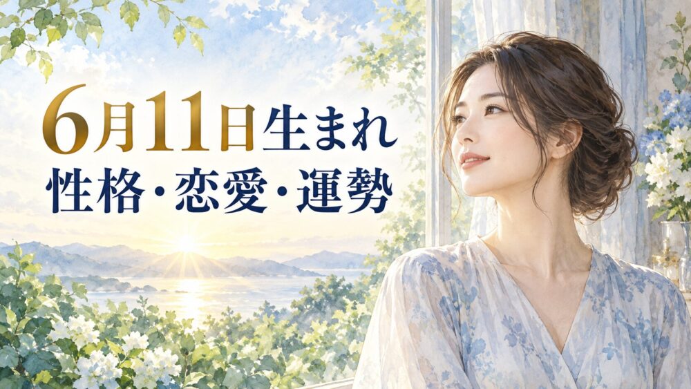 6月11日生まれの性格・恋愛・相性・運勢・有名人を徹底解説!【誕生日占い】