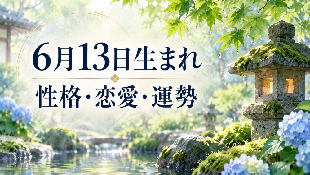6月13日生まれの性格・恋愛・相性・運勢・有名人を徹底解説！【誕生日占い】