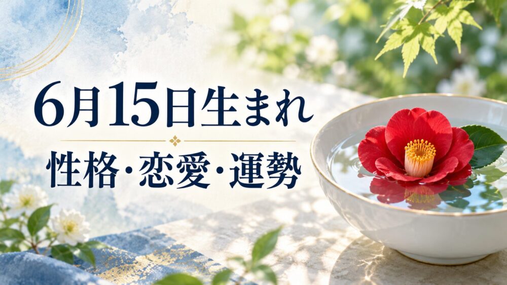 6月15日生まれの性格・恋愛・相性・運勢・有名人を徹底解説！【誕生日占い】