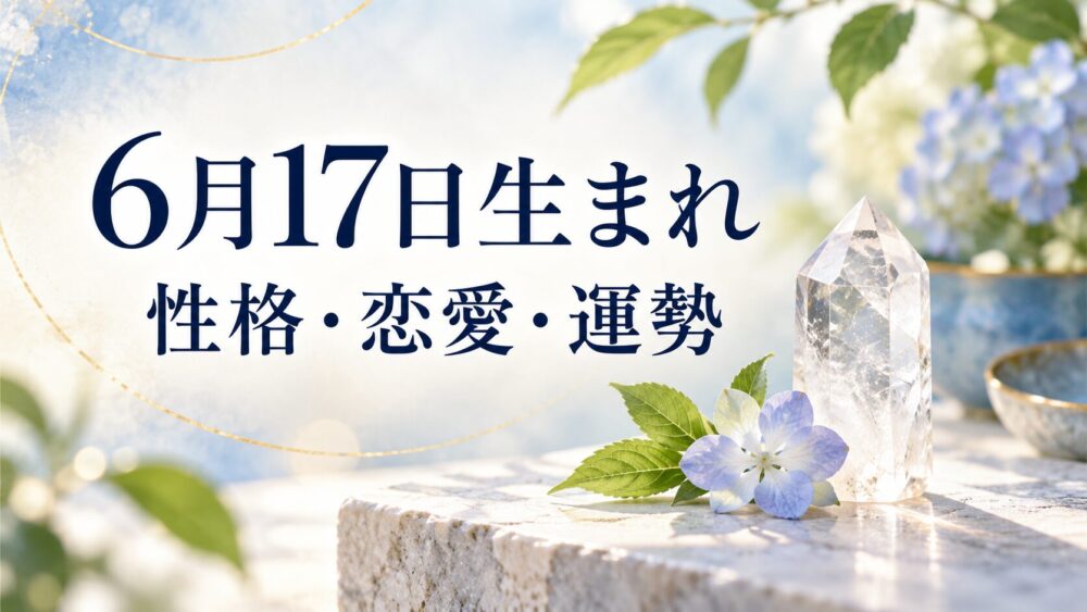 6月17日生まれの性格・恋愛・相性・運勢・有名人を徹底解説！【誕生日占い】