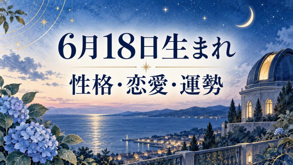 6月18日生まれの性格・恋愛・相性・運勢・有名人を徹底解説！【誕生日占い】