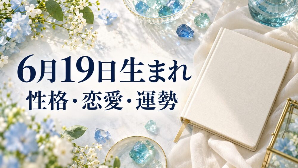 6月19日生まれの性格・恋愛・相性・運勢・有名人を徹底解説！【誕生日占い】