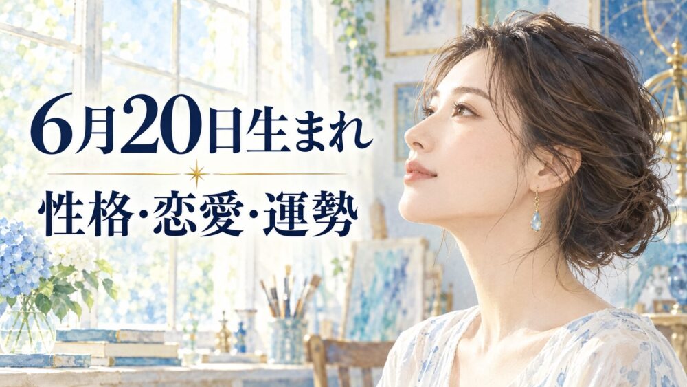 6月20日生まれの性格・恋愛・相性・運勢・有名人を徹底解説！【誕生日占い】
