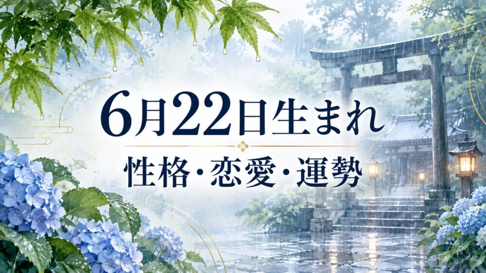 6月22日生まれの性格・恋愛・相性・運勢・有名人を徹底解説！【誕生日占い】