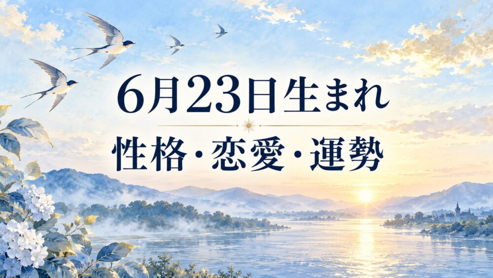6月23日生まれの性格・恋愛・相性・運勢・有名人を徹底解説！【誕生日占い】