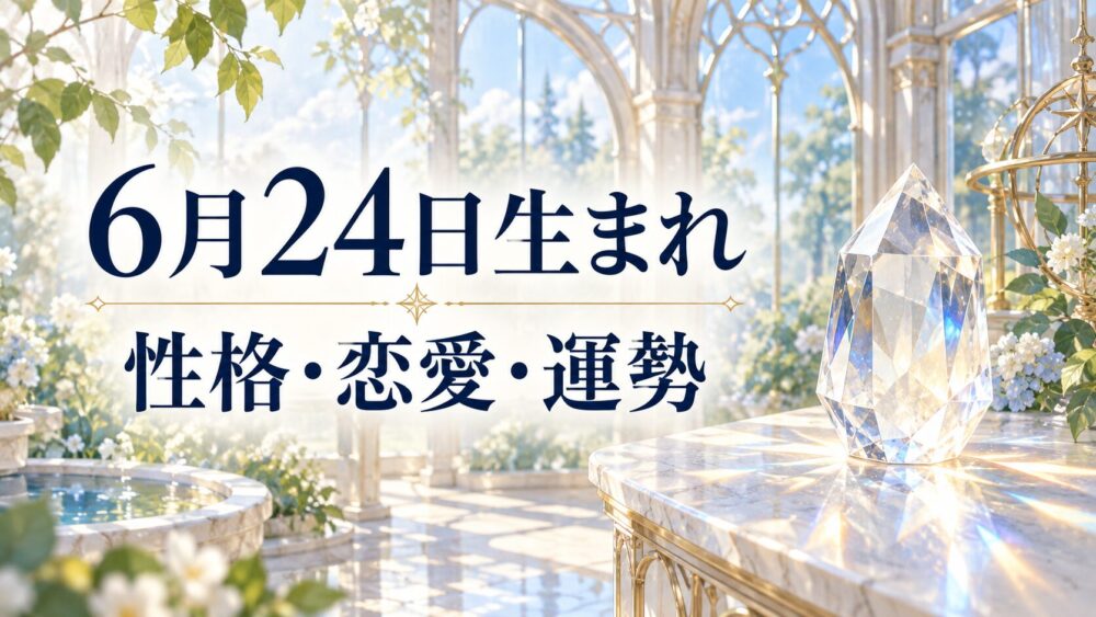 6月24日生まれの性格・恋愛・相性・運勢・有名人を徹底解説！【誕生日占い】