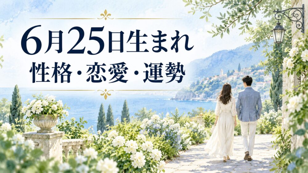 6月25日生まれの性格・恋愛・相性・運勢・有名人を徹底解説！【誕生日占い】