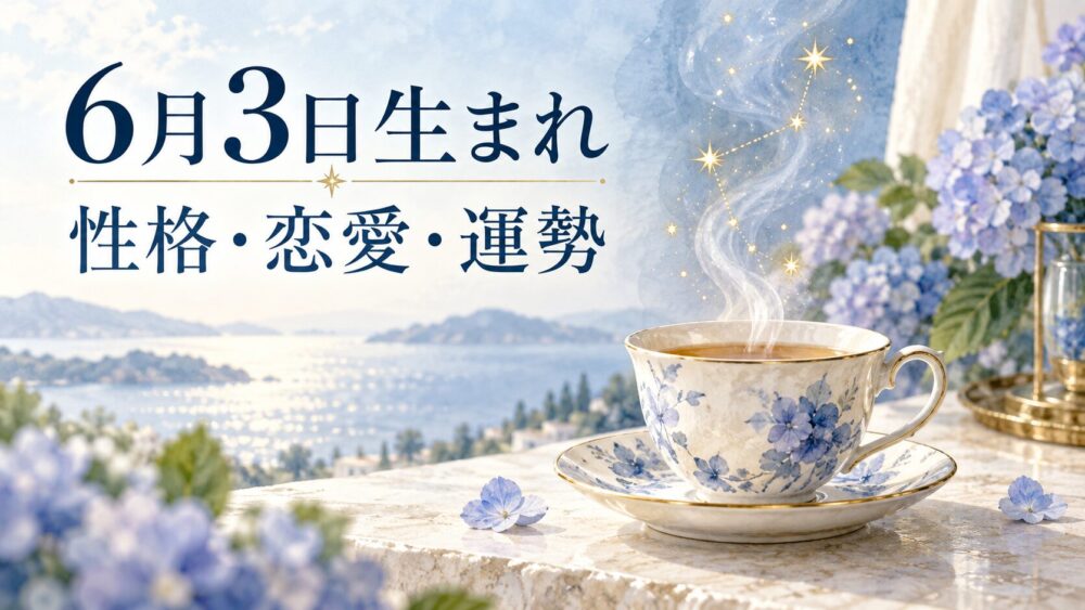 6月3日生まれの性格・恋愛・相性・運勢・有名人を徹底解説！【誕生日占い】