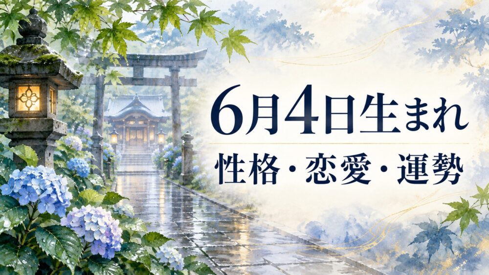 6月4日生まれの性格・恋愛・相性・運勢・有名人を徹底解説！【誕生日占い】