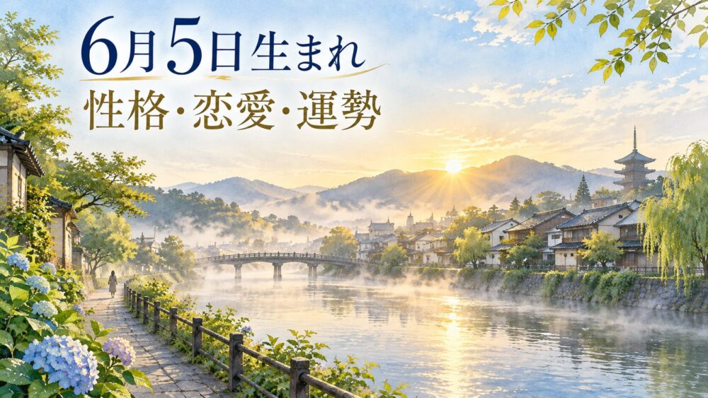 6月5日生まれの性格・恋愛・相性・運勢・有名人を徹底解説！【誕生日占い】