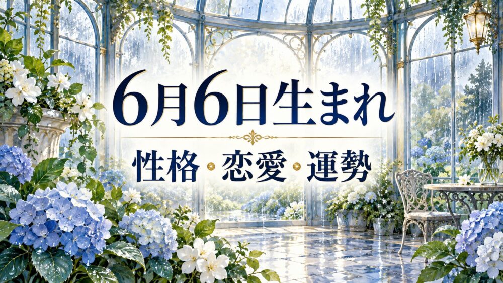 6月6日生まれの性格・恋愛・相性・運勢・有名人を徹底解説！【誕生日占い】