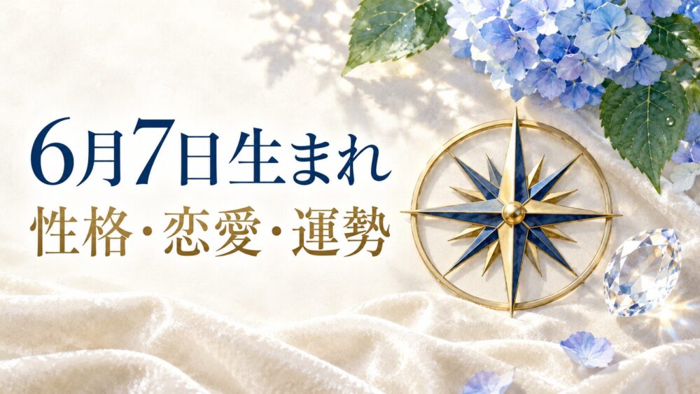 6月7日生まれの性格・恋愛・相性・運勢・有名人を徹底解説！【誕生日占い】