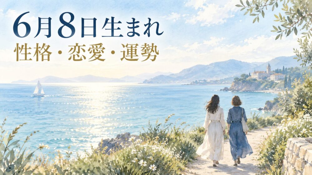 6月8日生まれの性格・恋愛・相性・運勢・有名人を徹底解説！【誕生日占い】