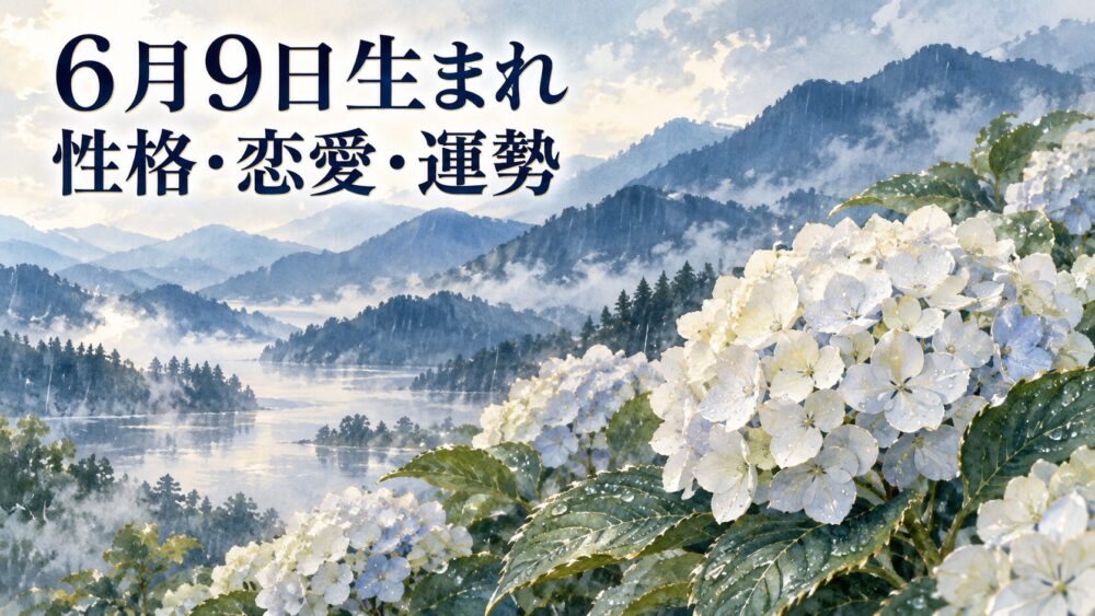 6月9日生まれの性格・恋愛・相性・運勢・有名人を徹底解説！【誕生日占い】