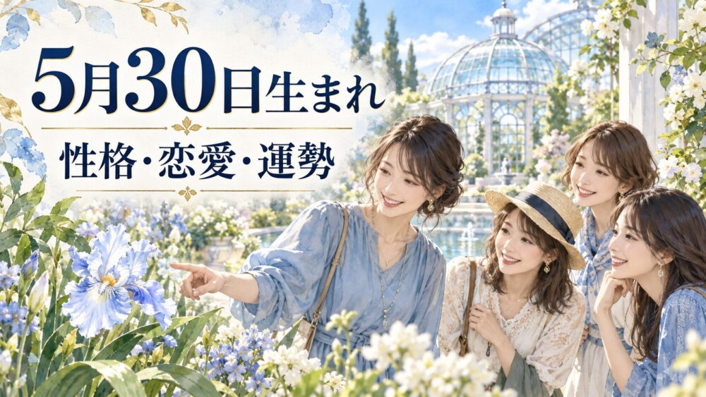 5月30日生まれの性格・恋愛・相性・運勢・有名人を徹底解説！【誕生日占い】