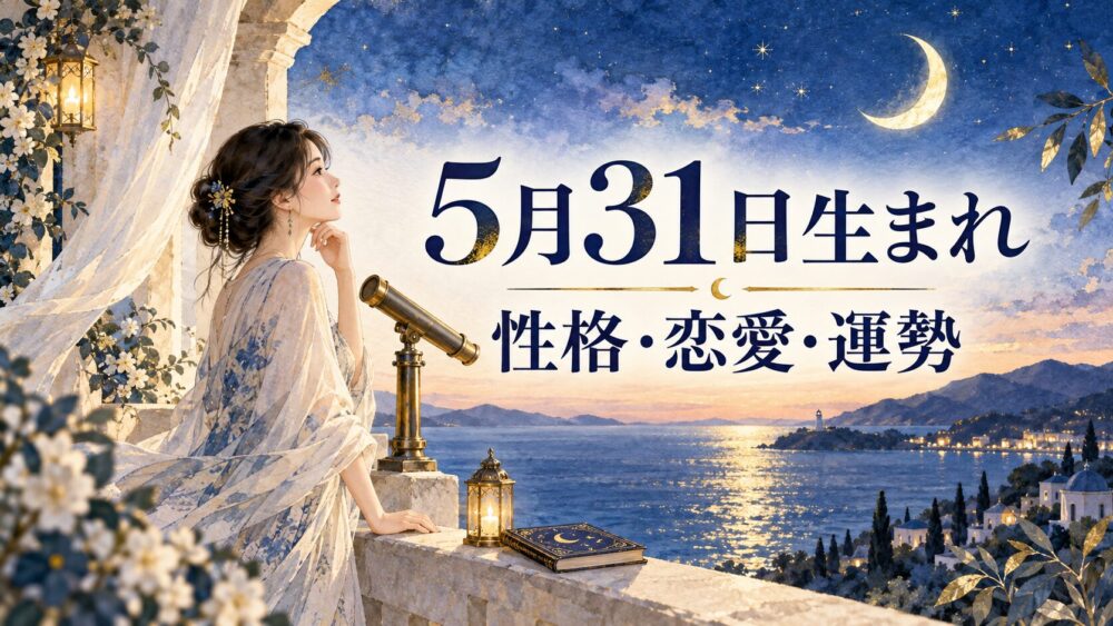 5月31日生まれの性格・恋愛・相性・運勢・有名人を徹底解説！【誕生日占い】