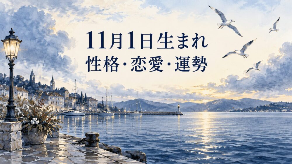 11月1日生まれの性格・恋愛・相性・運勢・有名人を徹底解説!【誕生日占い】