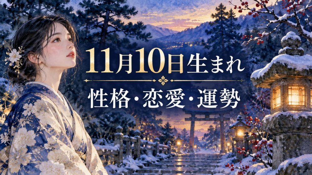 11月10日生まれの性格・恋愛・相性・運勢・有名人を徹底解説!【誕生日占い】