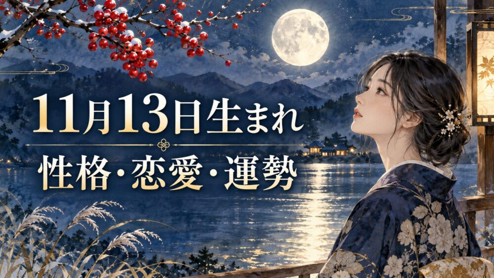 11月13日生まれの性格・恋愛・相性・運勢・有名人を徹底解説!【誕生日占い】