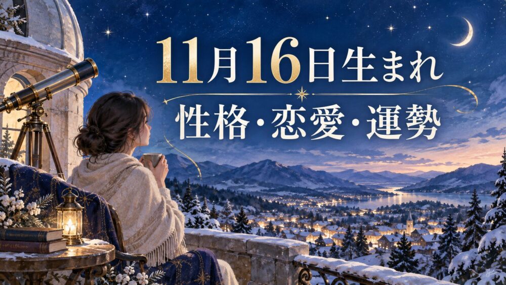 11月16日生まれの性格・恋愛・相性・運勢・有名人を徹底解説!【誕生日占い】