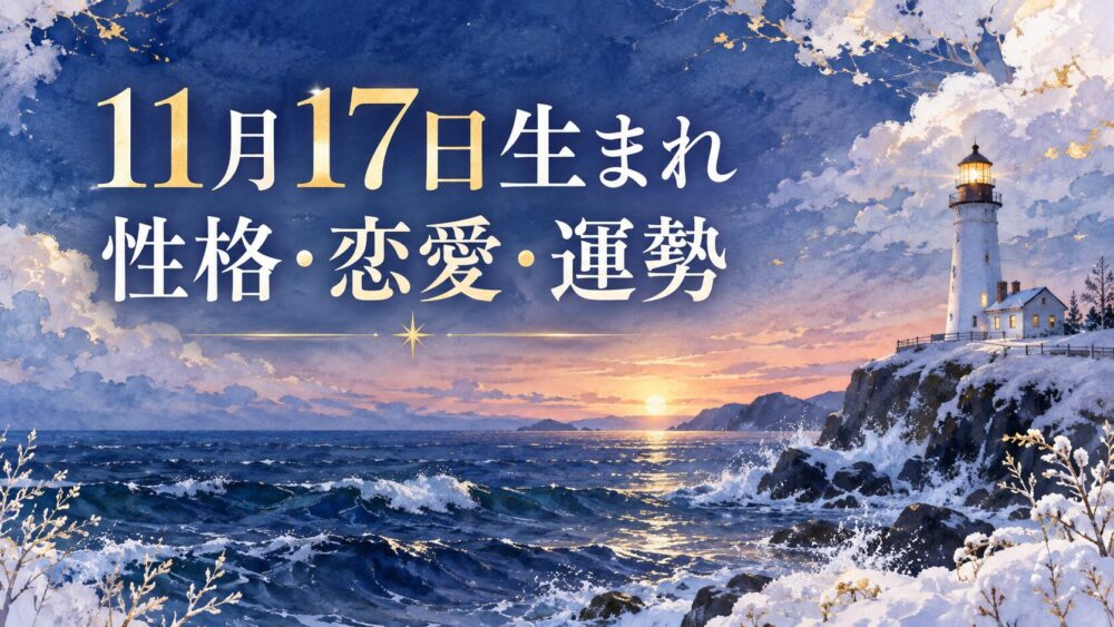 11月17日生まれの性格・恋愛・相性・運勢・有名人を徹底解説!【誕生日占い】