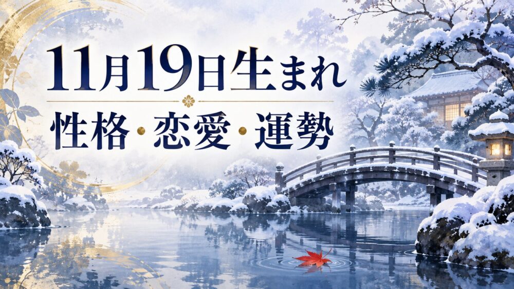 11月19日生まれの性格・恋愛・相性・運勢・有名人を徹底解説!【誕生日占い】