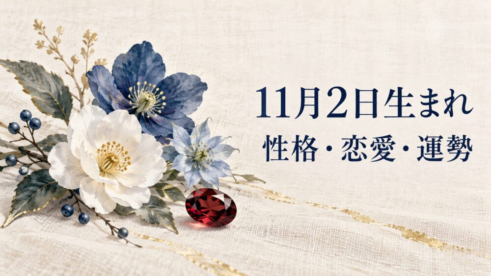 11月2日生まれの性格・恋愛・相性・運勢・有名人を徹底解説!【誕生日占い】