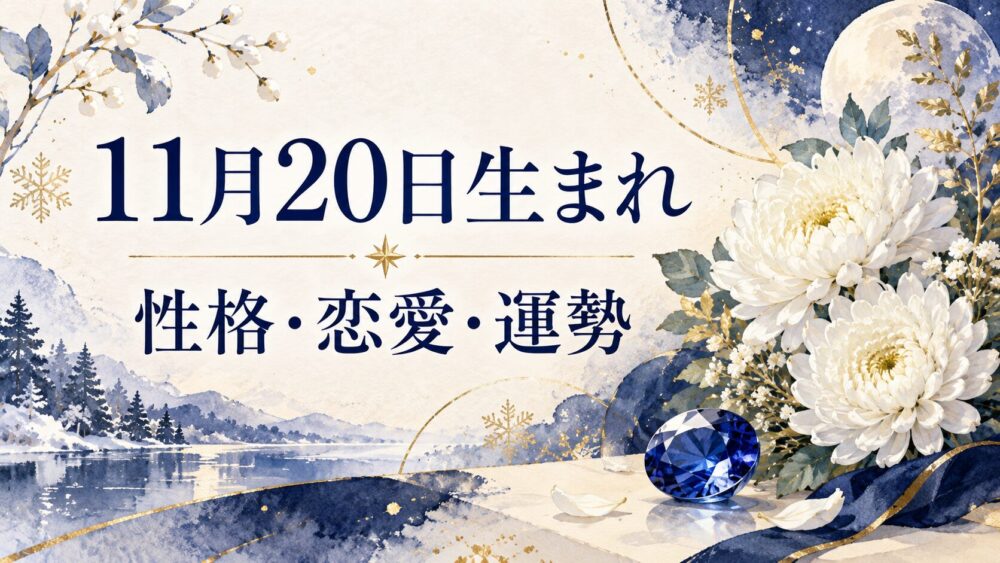 11月20日生まれの性格・恋愛・相性・運勢・有名人を徹底解説!【誕生日占い】