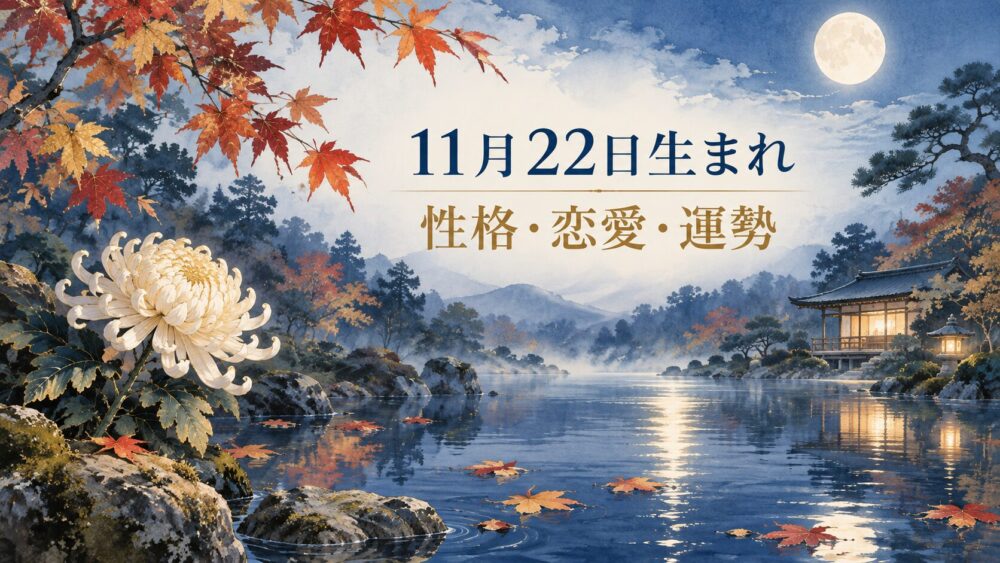 11月22日生まれの性格・恋愛・相性・運勢・有名人を徹底解説!【誕生日占い】