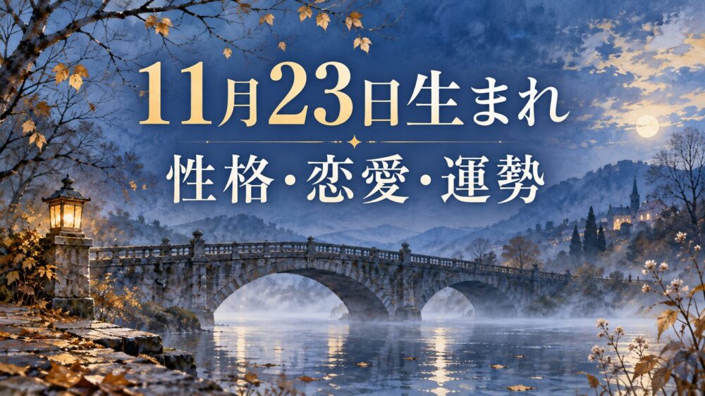 11月23日生まれの性格・恋愛・相性・運勢・有名人を徹底解説!【誕生日占い】