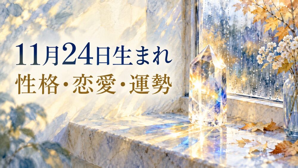 11月24日生まれの性格・恋愛・相性・運勢・有名人を徹底解説!【誕生日占い】