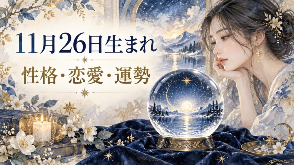 11月26日生まれの性格・恋愛・相性・運勢・有名人を徹底解説!【誕生日占い】