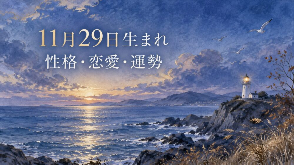 11月29日生まれの性格・恋愛・相性・運勢・有名人を徹底解説!【誕生日占い】