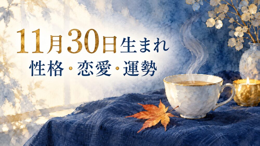 11月30日生まれの性格・恋愛・相性・運勢・有名人を徹底解説!【誕生日占い】