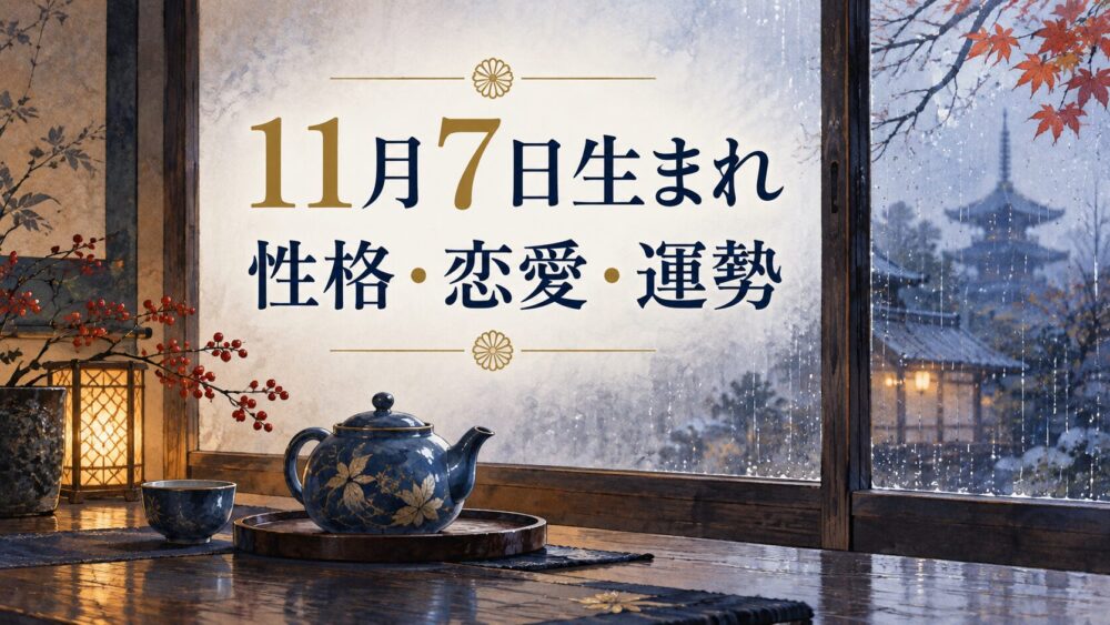 11月7日生まれの性格・恋愛・相性・運勢・有名人を徹底解説!【誕生日占い】