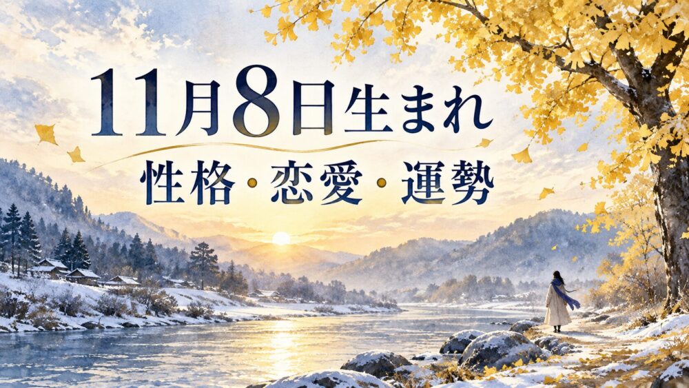11月8日生まれの性格・恋愛・相性・運勢・有名人を徹底解説!【誕生日占い】