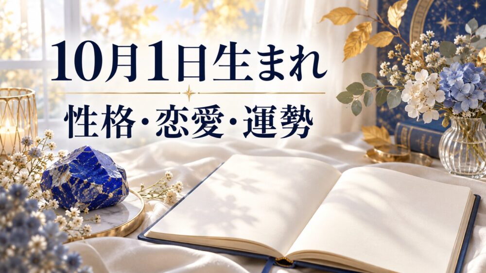 10月1日生まれの性格・恋愛・相性・運勢・有名人を徹底解説!【誕生日占い】