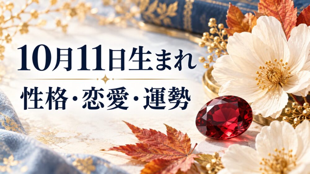 10月11日生まれの性格・恋愛・相性・運勢・有名人を徹底解説!【誕生日占い】