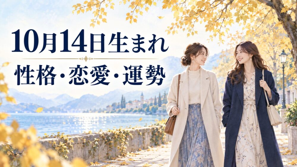10月14日生まれの性格・恋愛・相性・運勢・有名人を徹底解説!【誕生日占い】