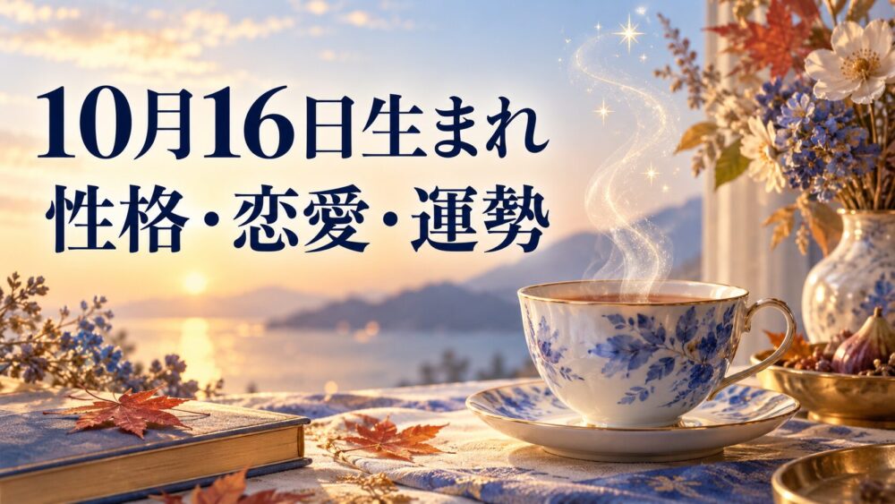 10月16日生まれの性格・恋愛・相性・運勢・有名人を徹底解説!【誕生日占い】