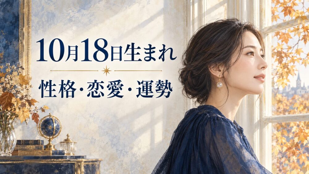 10月18日生まれの性格・恋愛・相性・運勢・有名人を徹底解説!【誕生日占い】